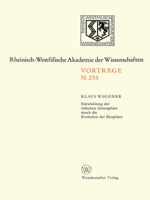 cover image of Entwicklung der irdischen Atmosphäre durch die Evolution der Biosphäre